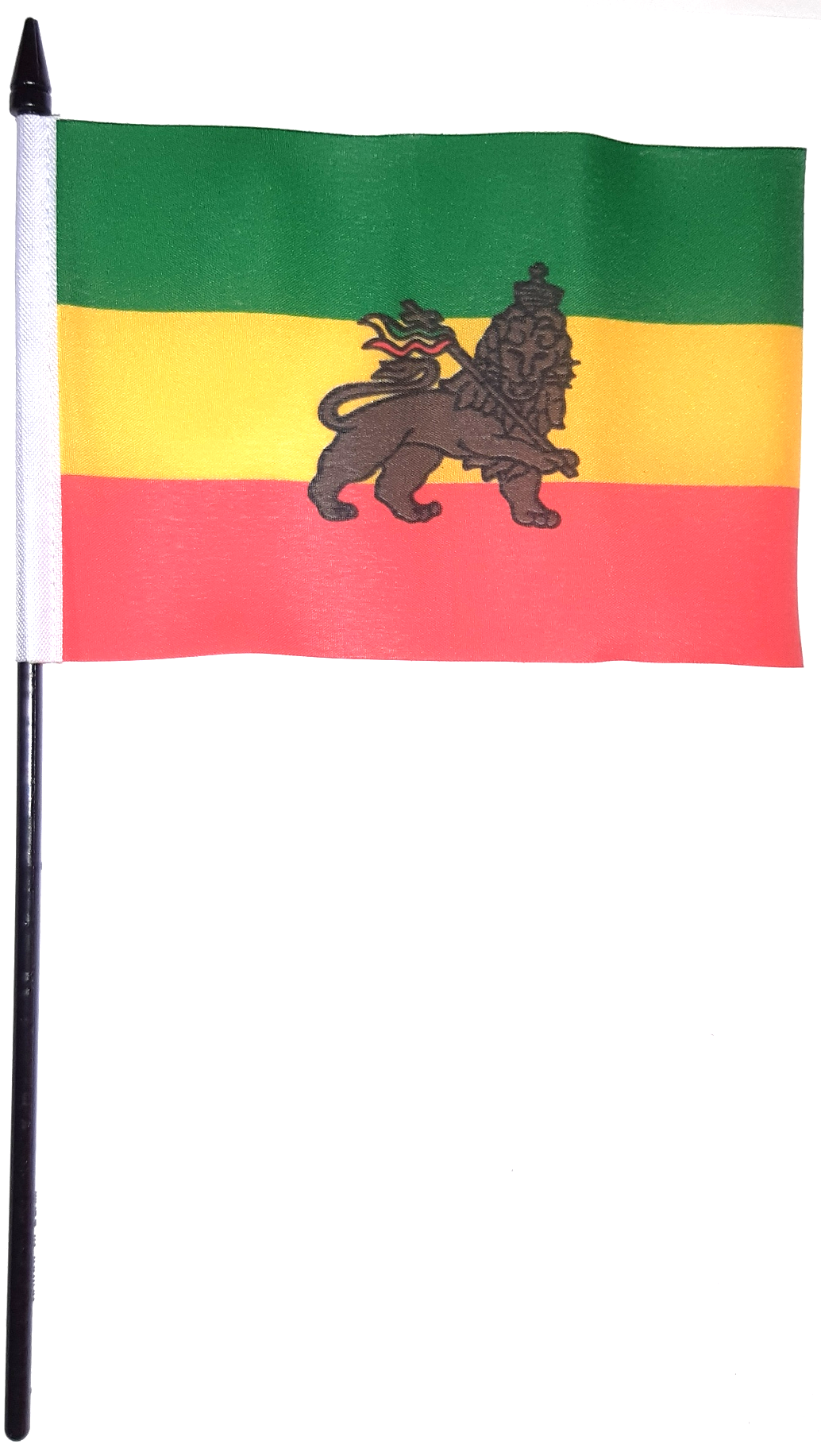 ETIOPIEN HANDFLAGGA LEJON 23X15CM