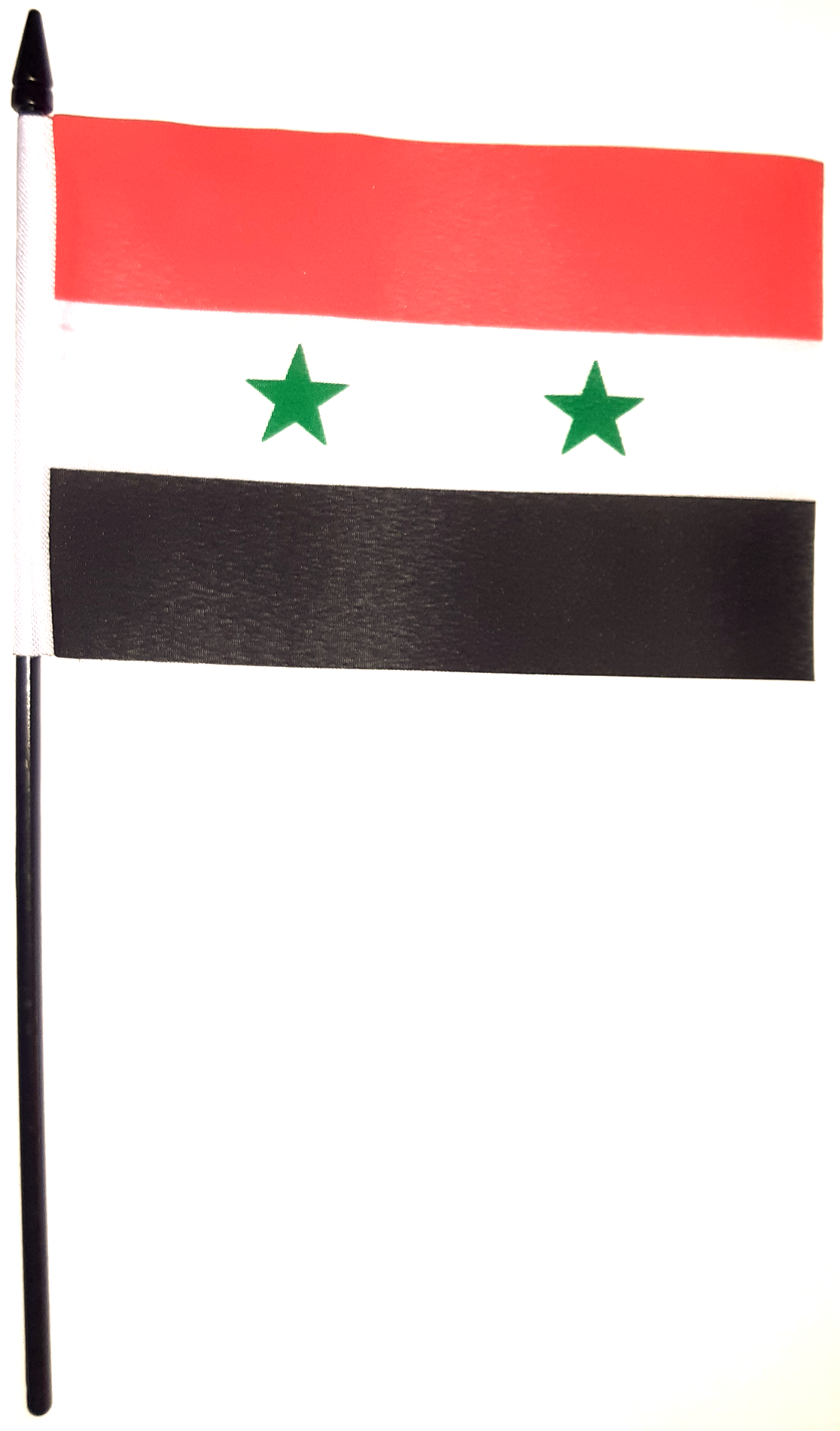 SYRIEN HANDFLAGGA 23X15CM
