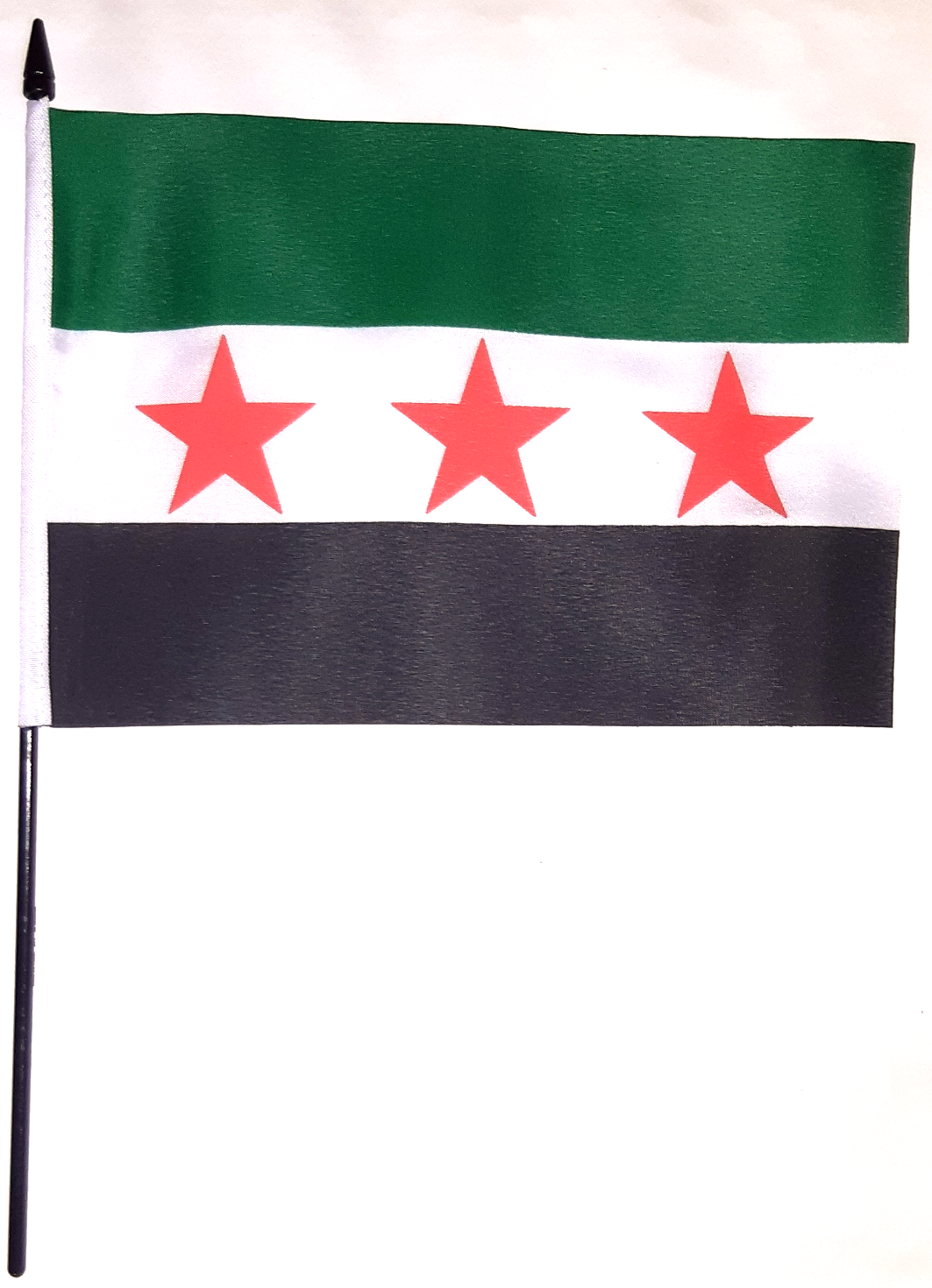 SYRIEN HANDFLAGGA 3 STJÄRNOR 23X15CM