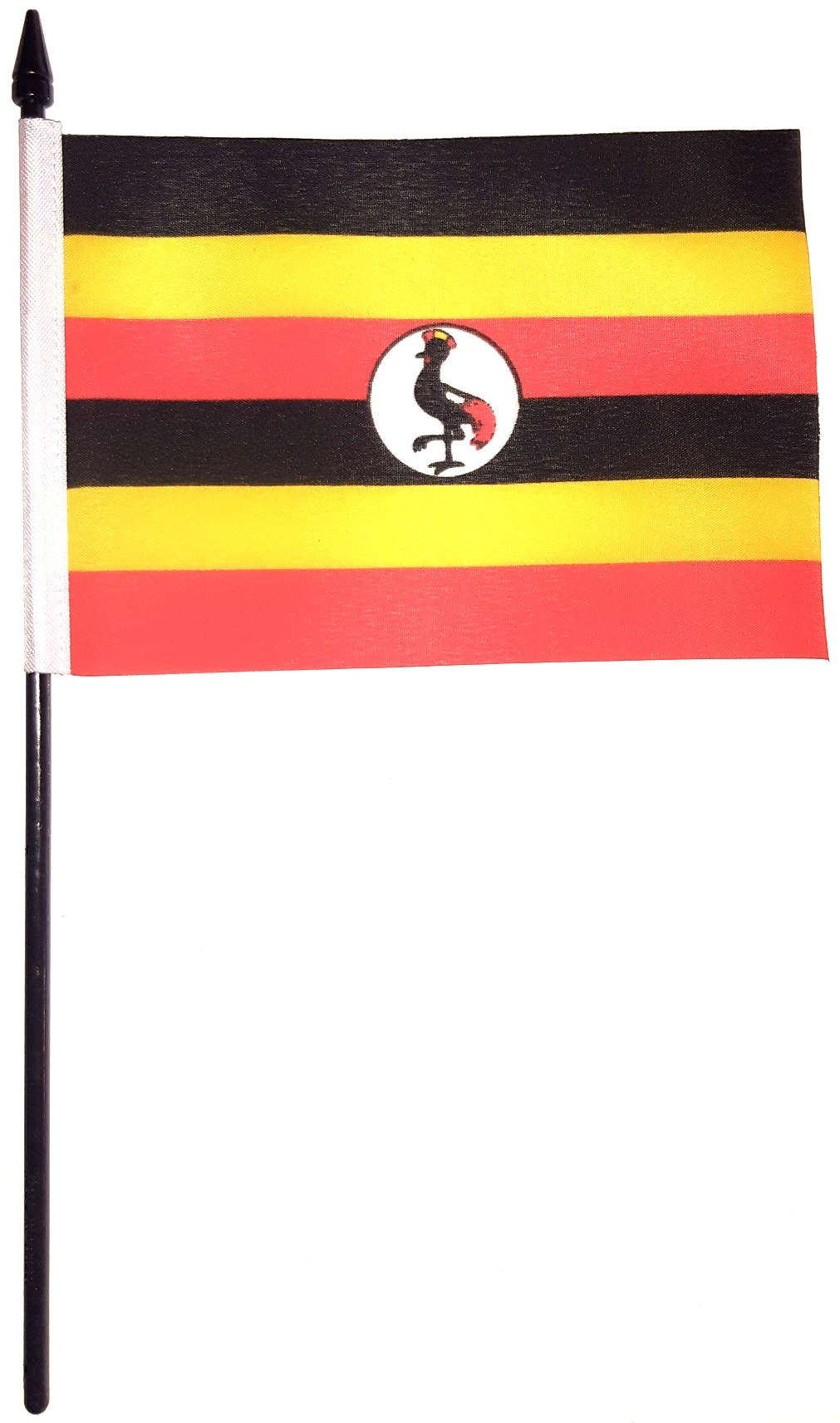 UGANDA HANDFLAGGA 15X10CM