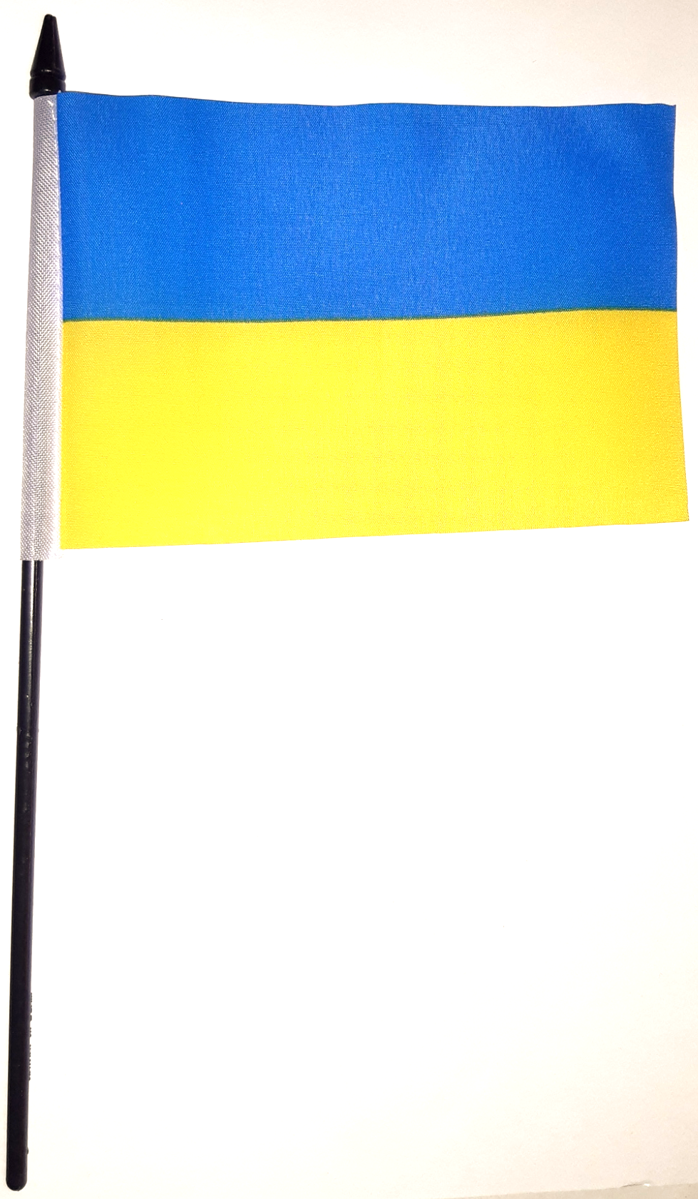 UKRAINA HANDFLAGGA 15X10CM