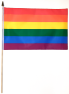 12-PACK PRIDE HANDFLAGGA 45X30CM