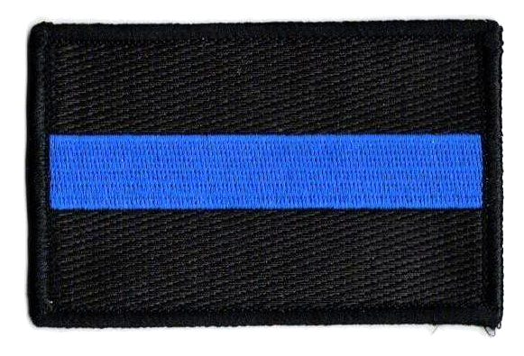 THIN BLUE LINE TYGMÄRKE 88x57mm