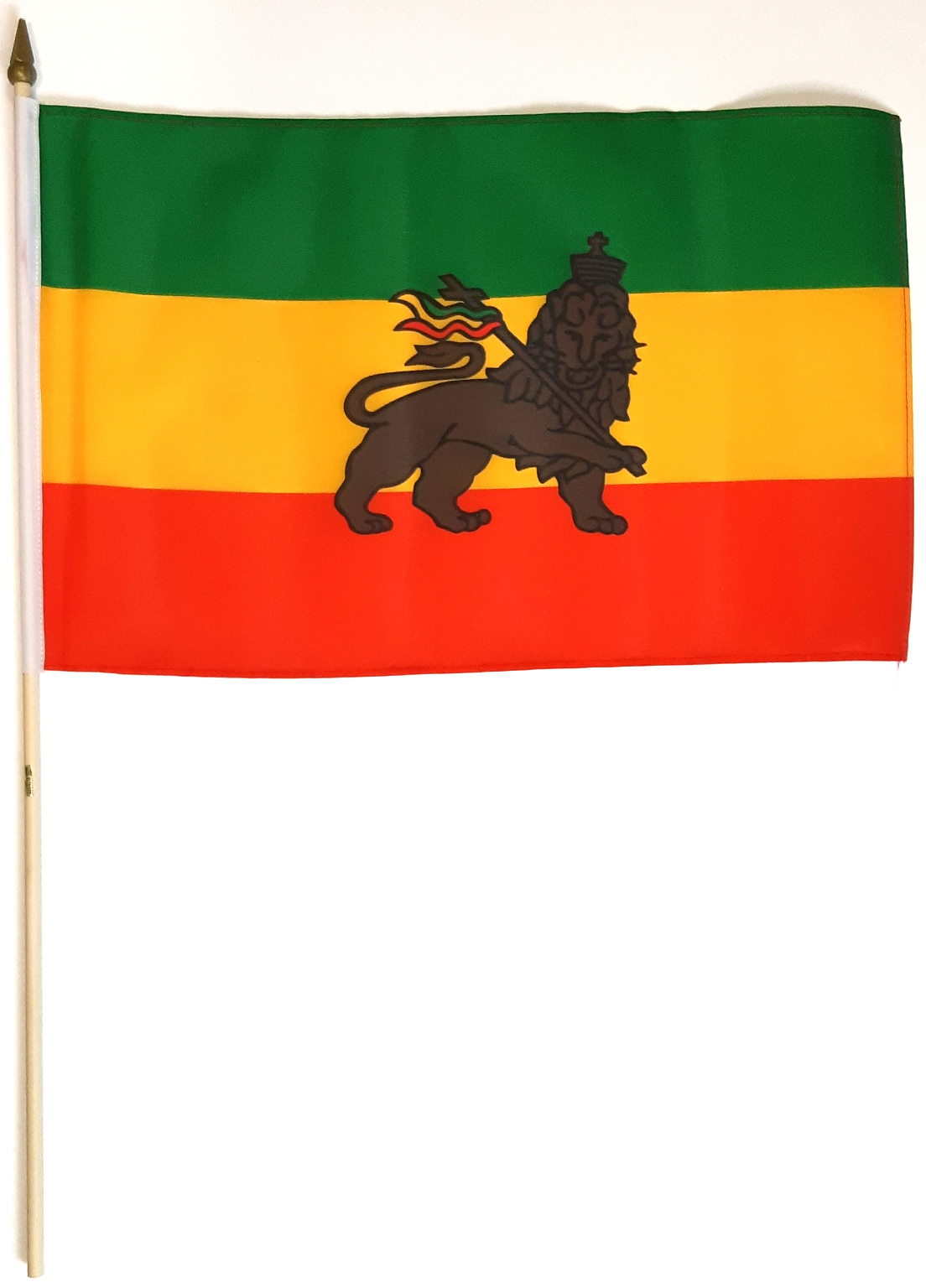 ETIOPIEN HANDFLAGGA LEJON 45X30CM