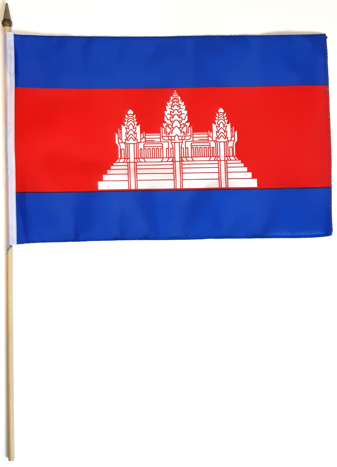 KAMBODJA HANDFLAGGA 45X30CM