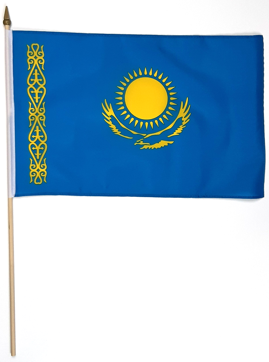 KAZAKSTAN HANDFLAGGA 45X30CM