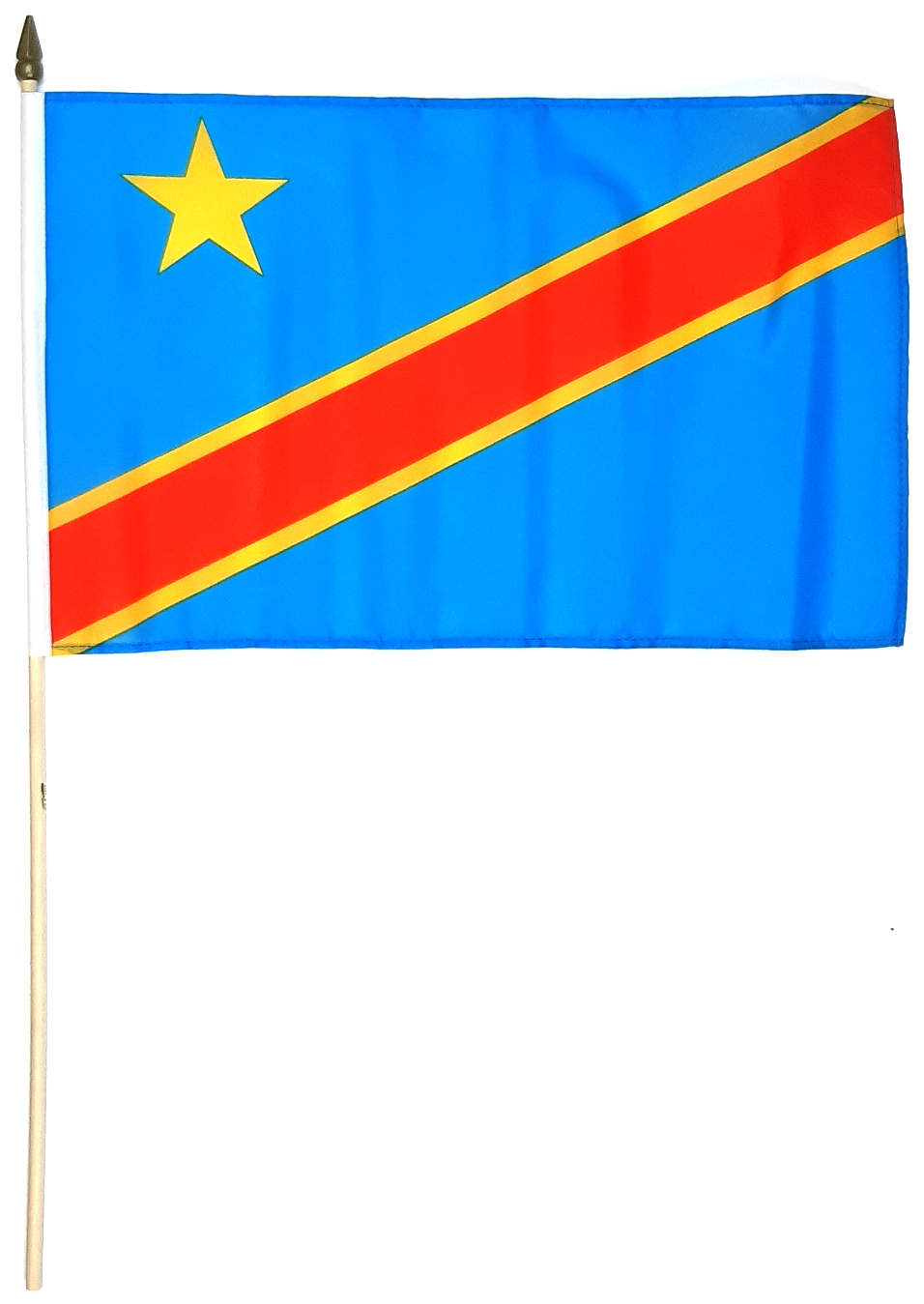 KONGO-KINSHASA HANDFLAGGA 45X30CM