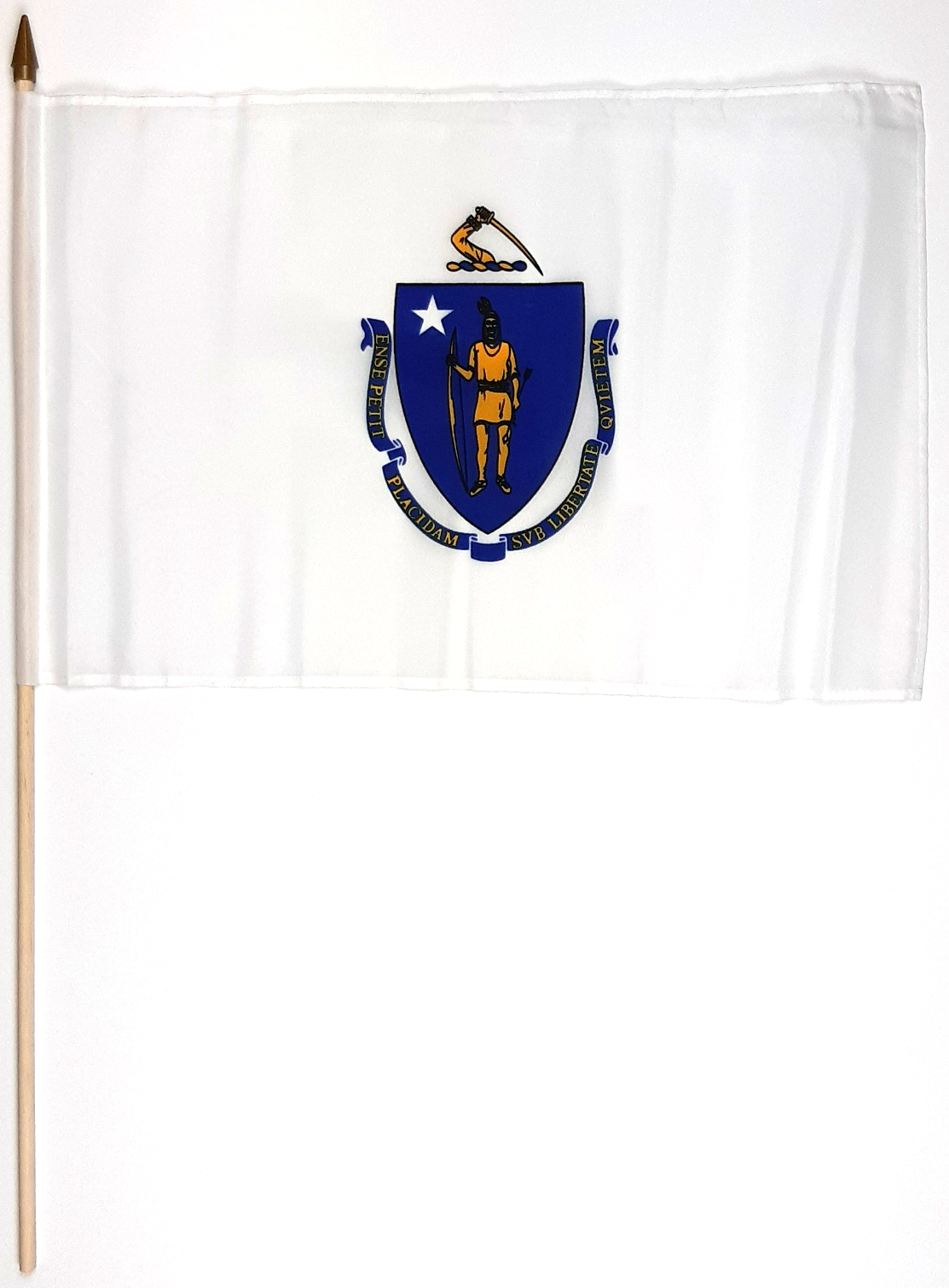 MASSACHUSETTS HANDFLAGGA 45X30CM