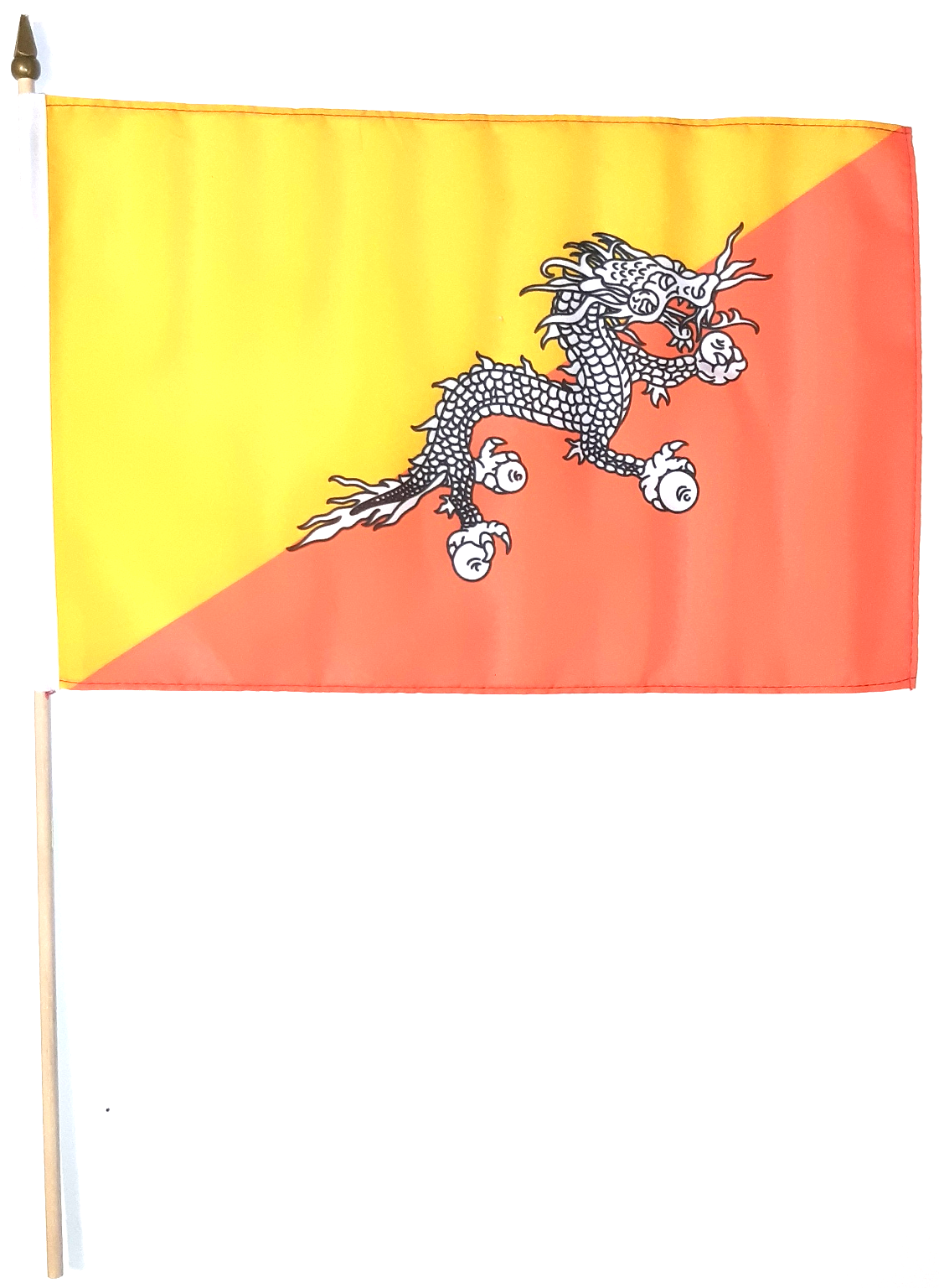 BHUTAN HANDFLAGGA 45X30CM