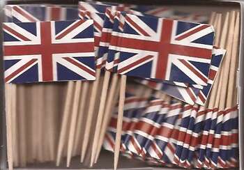STORBRITANNIEN COCKTAILFLAGGOR 100st