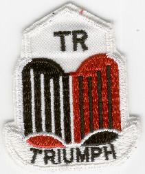 TRIUMPH TR TYGMÄRKE 82x68mm