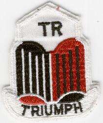 TRIUMPH TR TYGMÄRKE 82x68mm
