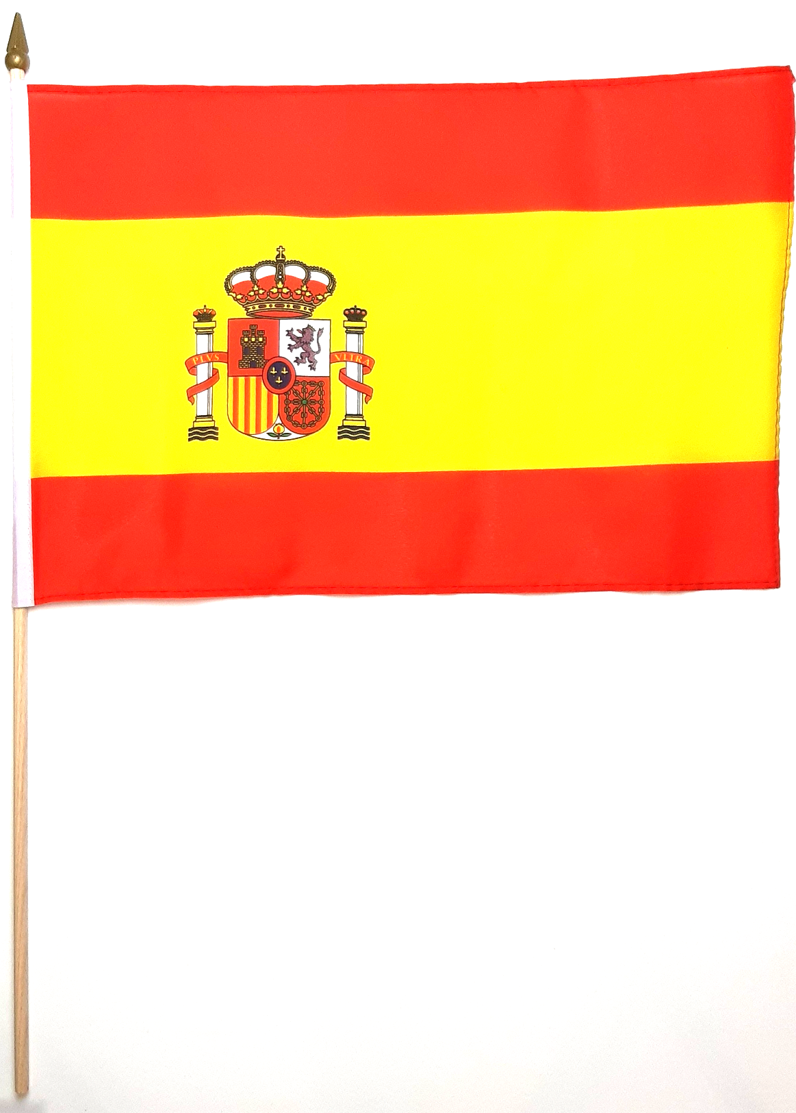 SPANIEN HANDFLAGGA MED VAPNET 45X30CM