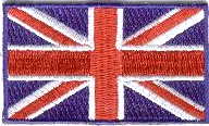 STORBRITANNIEN UNION JACK TYGMÄRKE 65x38mm