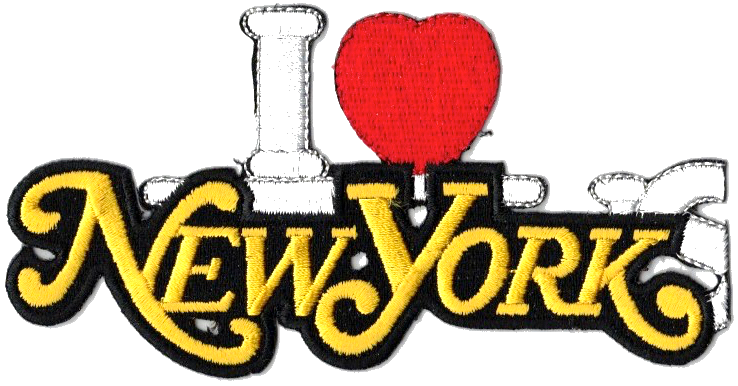 I LOVE NEW YORK TYGMÄRKE 123x62mm