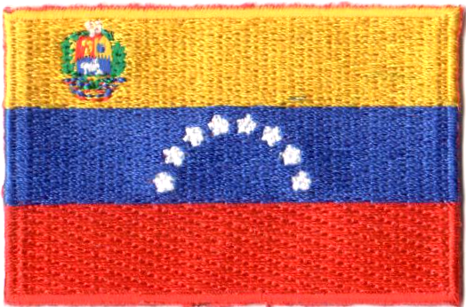 VENEZUELA TYGMÄRKE 65x38mm 8 stjärnor