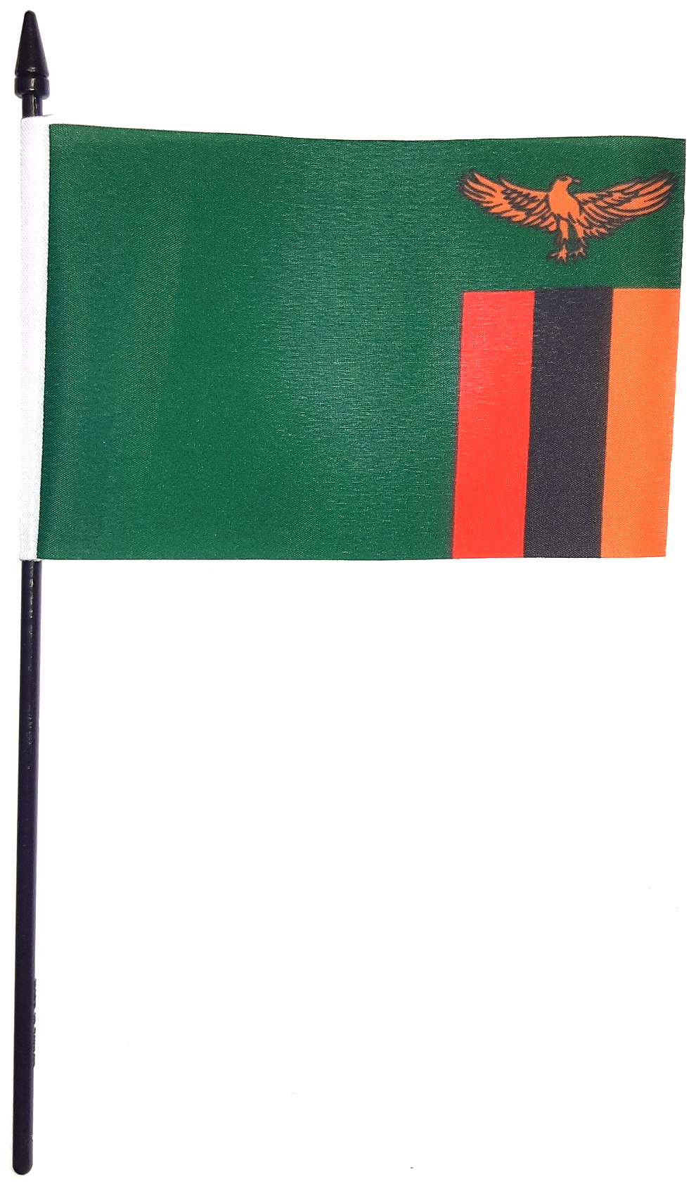 ZAMBIA HANDFLAGGA 15X10CM