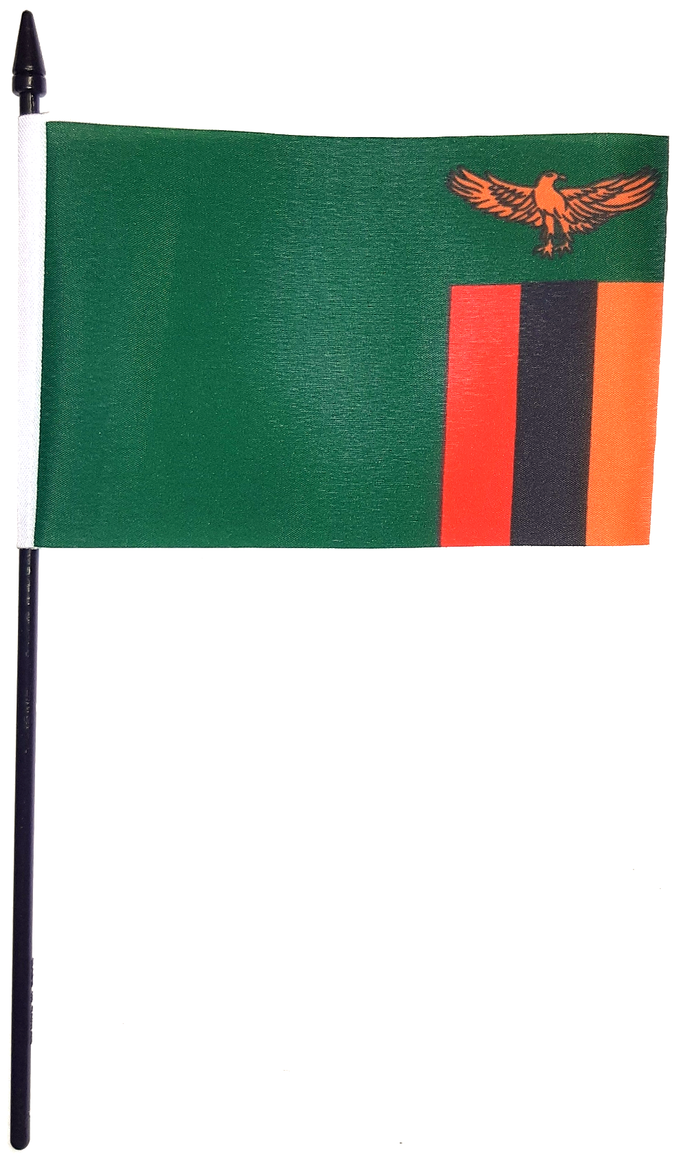 ZAMBIA HANDFLAGGA 23X15CM