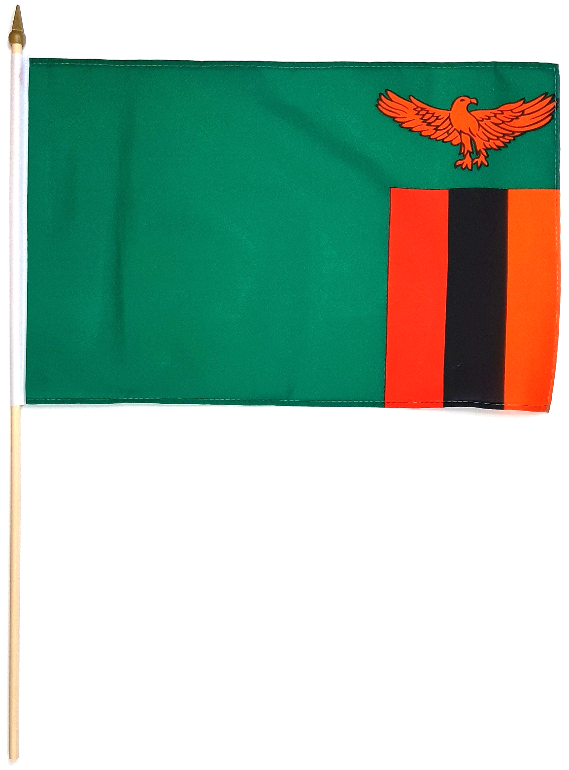 ZAMBIA HANDFLAGGA 45X30CM