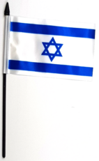 ISRAEL HANDFLAGGA 15X10CM PREMIUM