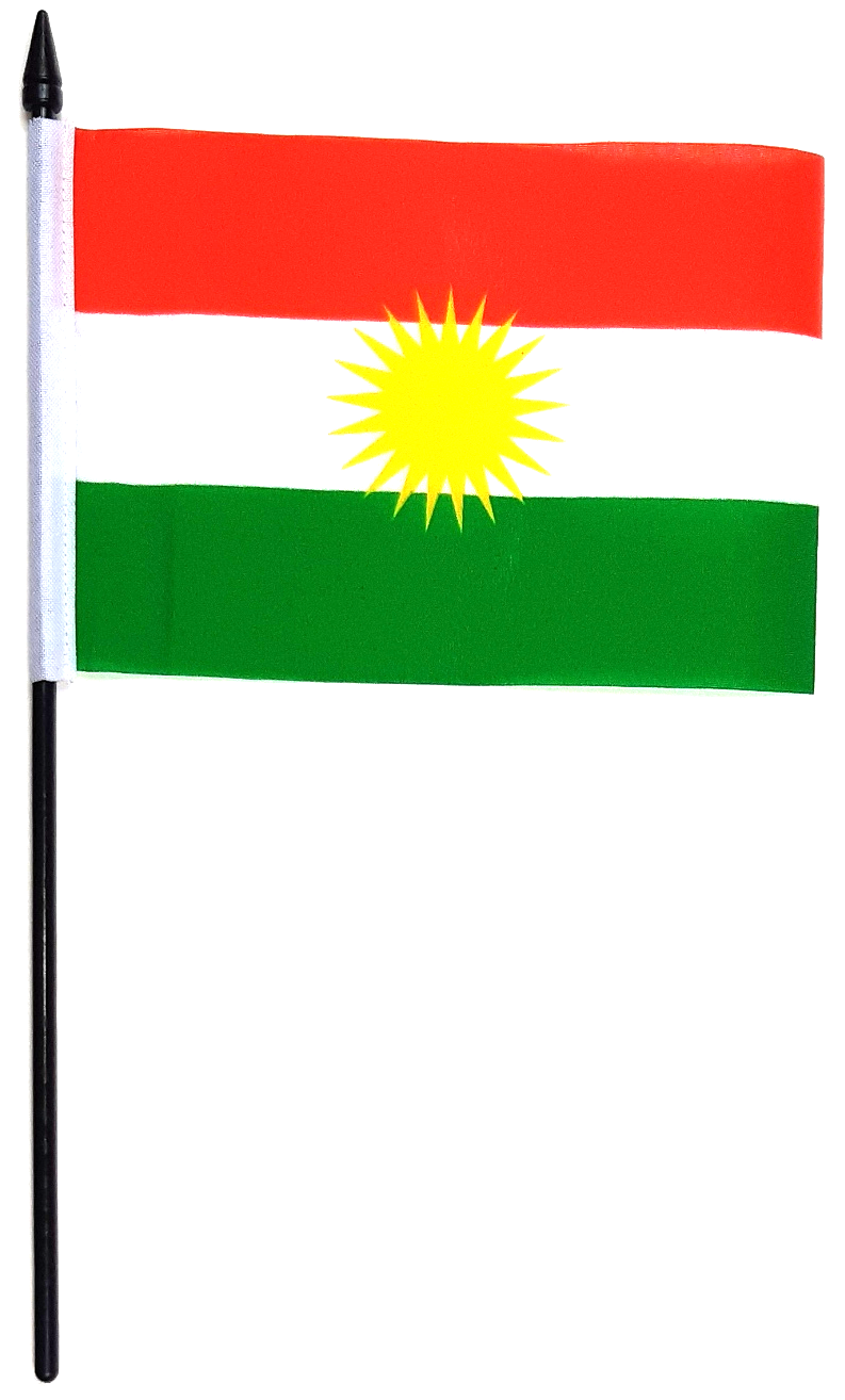 KURDISTAN HANDFLAGGA 15X10CM