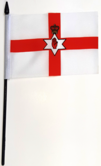 NORDIRLAND HANDFLAGGA 23X15CM