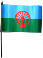 ROMANI HANDFLAGGA 23X15CM PREMIUM