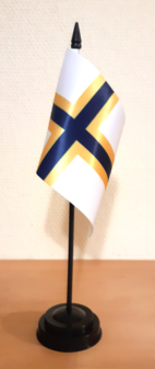 SVERIGEFINSK HANDFLAGGA 15X10CM PREMIUM