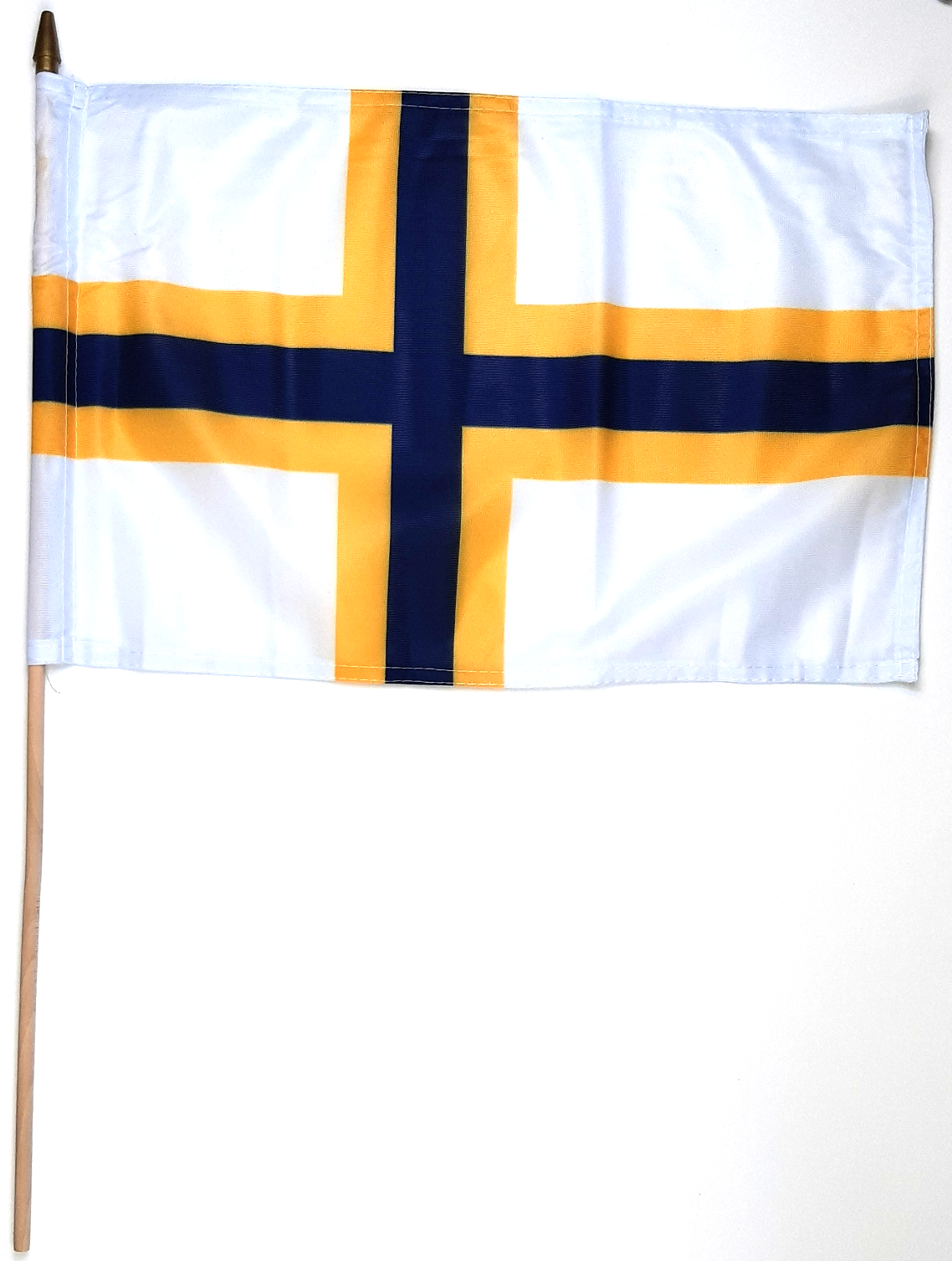 SVERIGEFINSK PREMIUM HANDFLAGGA 45X30CM