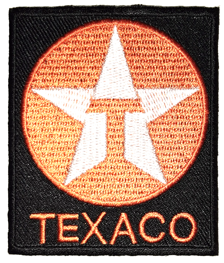 TEXACO TYGMÄRKE 77x67mm