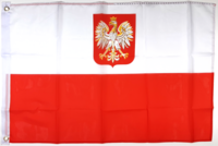 POLEN FLAGGA MED VAPEN 150X90CM