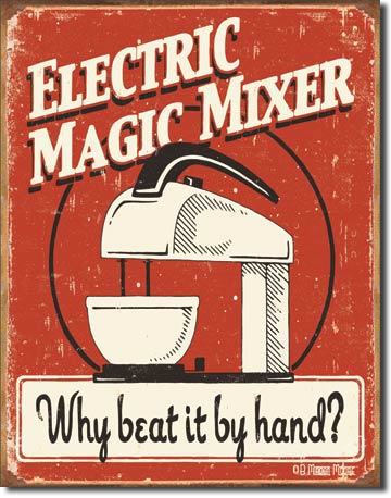 ELECTRIC MAGIC MIXER PLÅTSKYLT 40,5x31,5cm