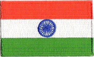 INDIEN TYGMÄRKE 65x38mm