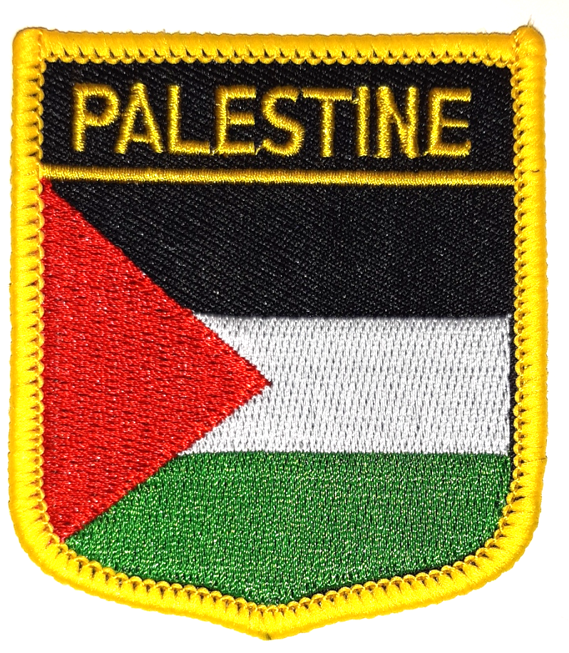 PALESTINE TYGMÄRKE 70x61mm