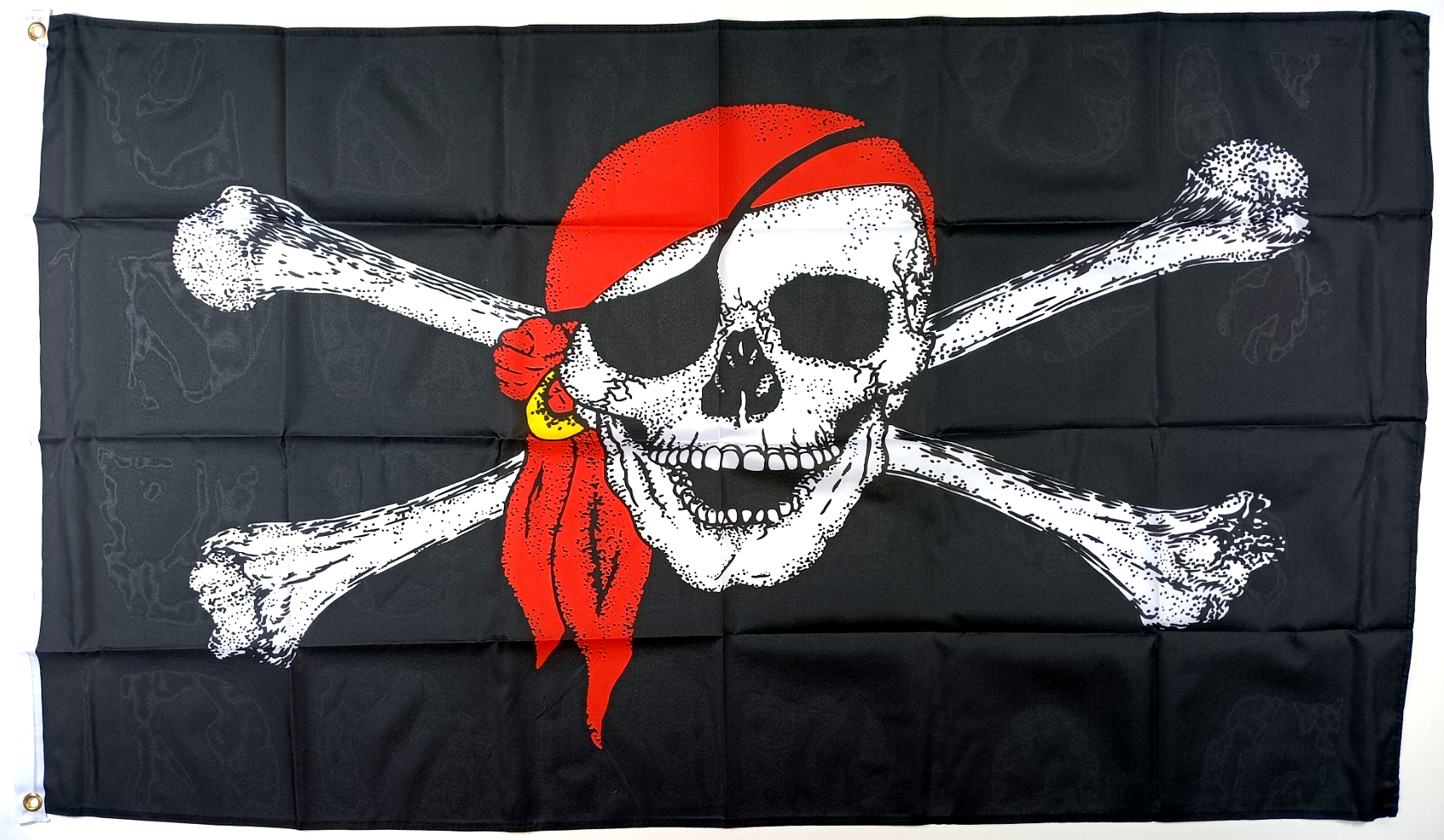 DÖSKALLEFLAGGA RÖD SCARF 240X150CM *Läs beskrivningen*