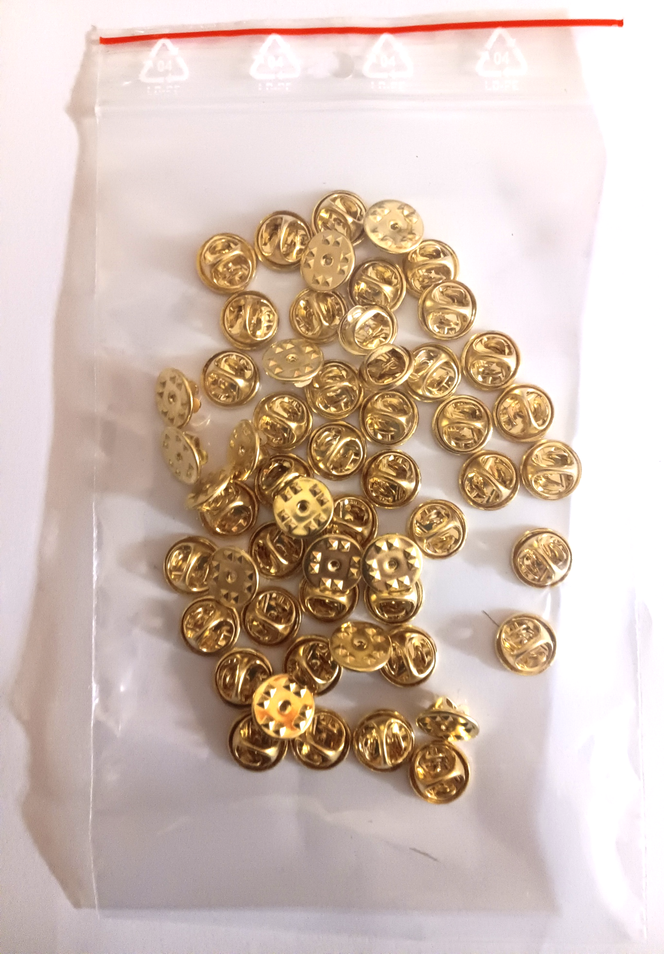 PINHÅLLARE STANDARD 50-PACK "MÄSSINGFÄRGADE"