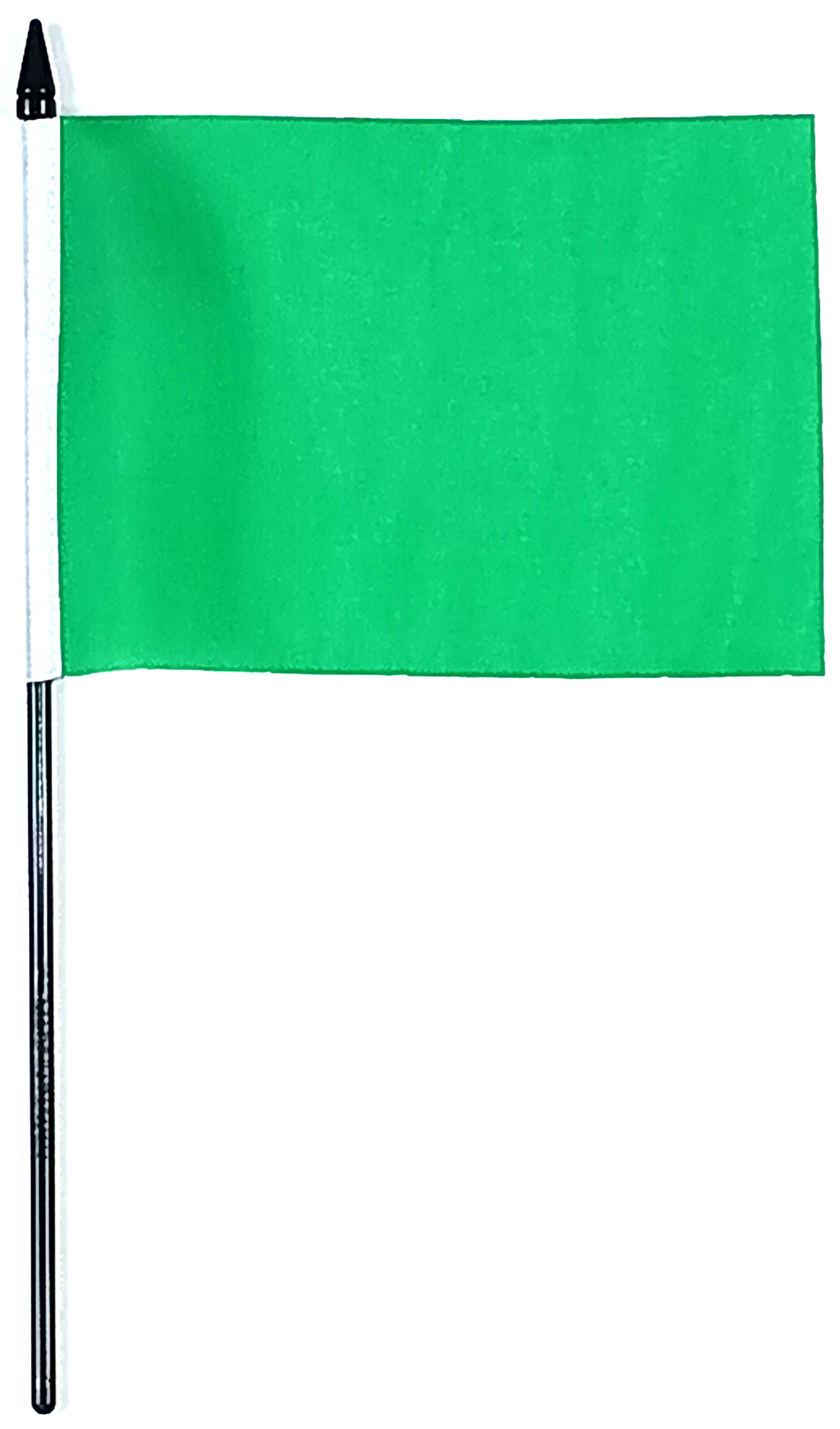 GRÖN ENFÄRGAD HANDFLAGGA 15X10CM