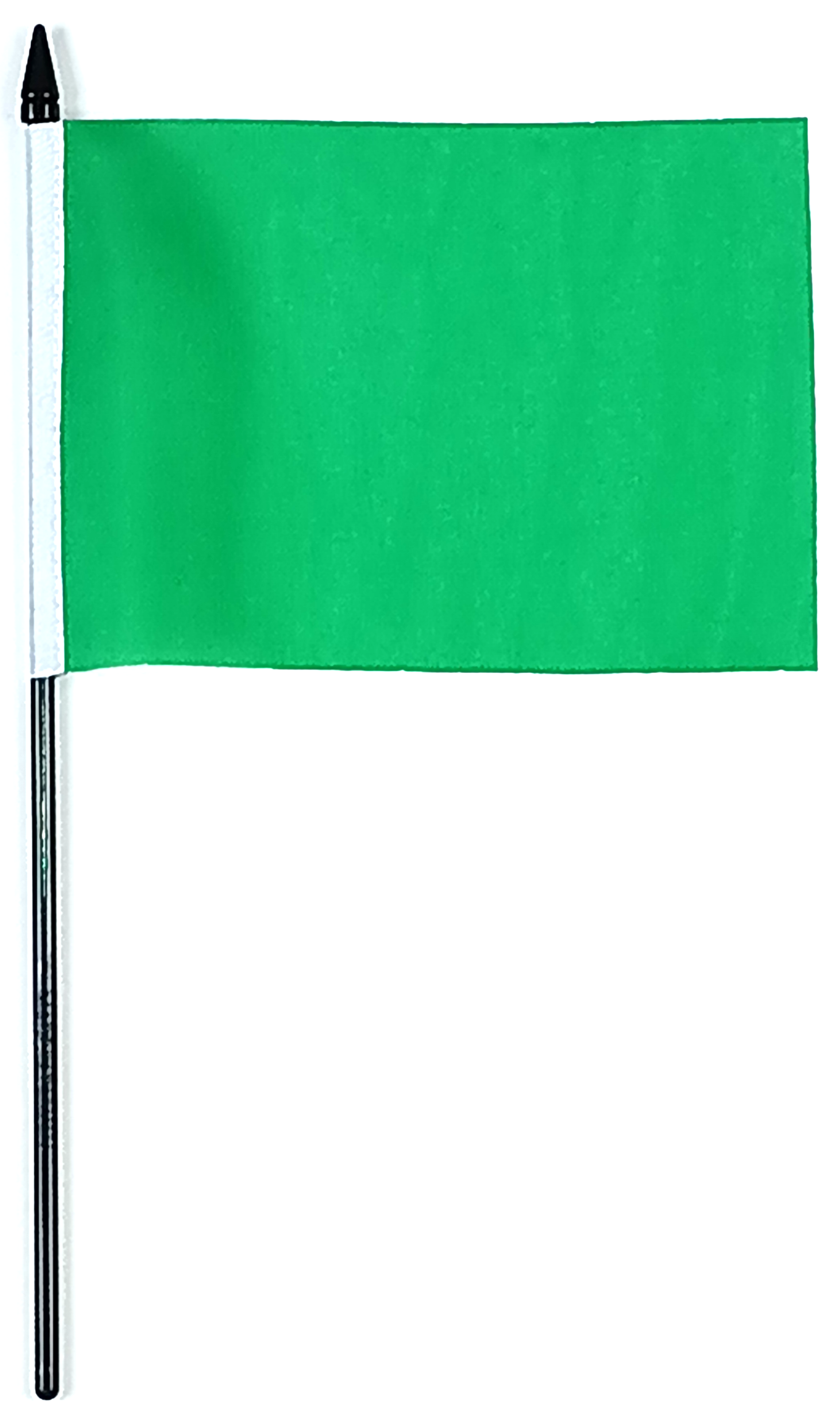 GRÖN ENFÄRGAD HANDFLAGGA 23X15CM