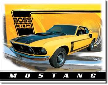 FORD MUSTANG BOSS 302 PLÅTSKYLT 40,5x31,5cm