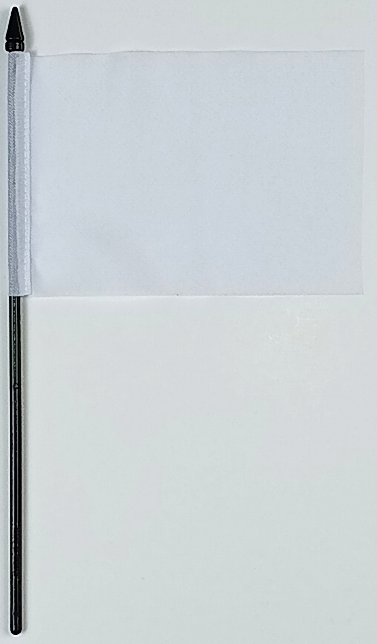 VIT ENFÄRGAD HANDFLAGGA 15X10CM