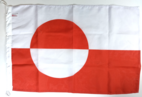GRÖNLAND FLAGGA PREMINUM ca90X60CM, ÖGLA UPPE OCH NERE