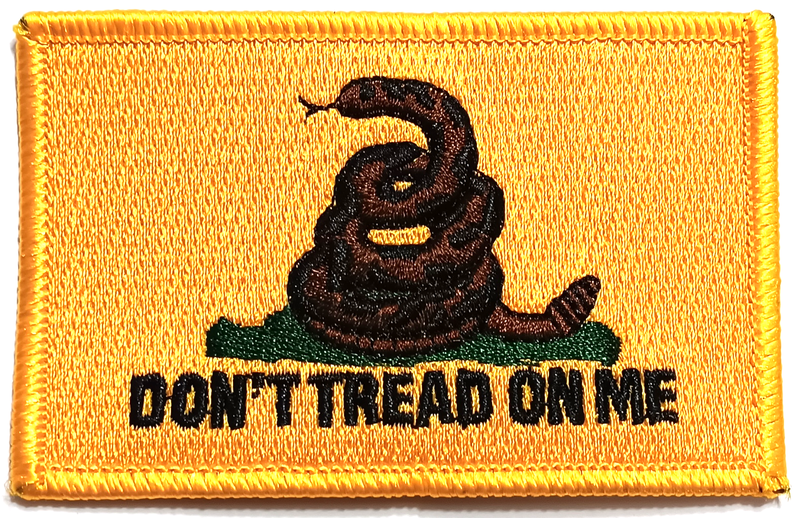 DONT TREAD ON ME TYGMÄRKE ca88x56mm