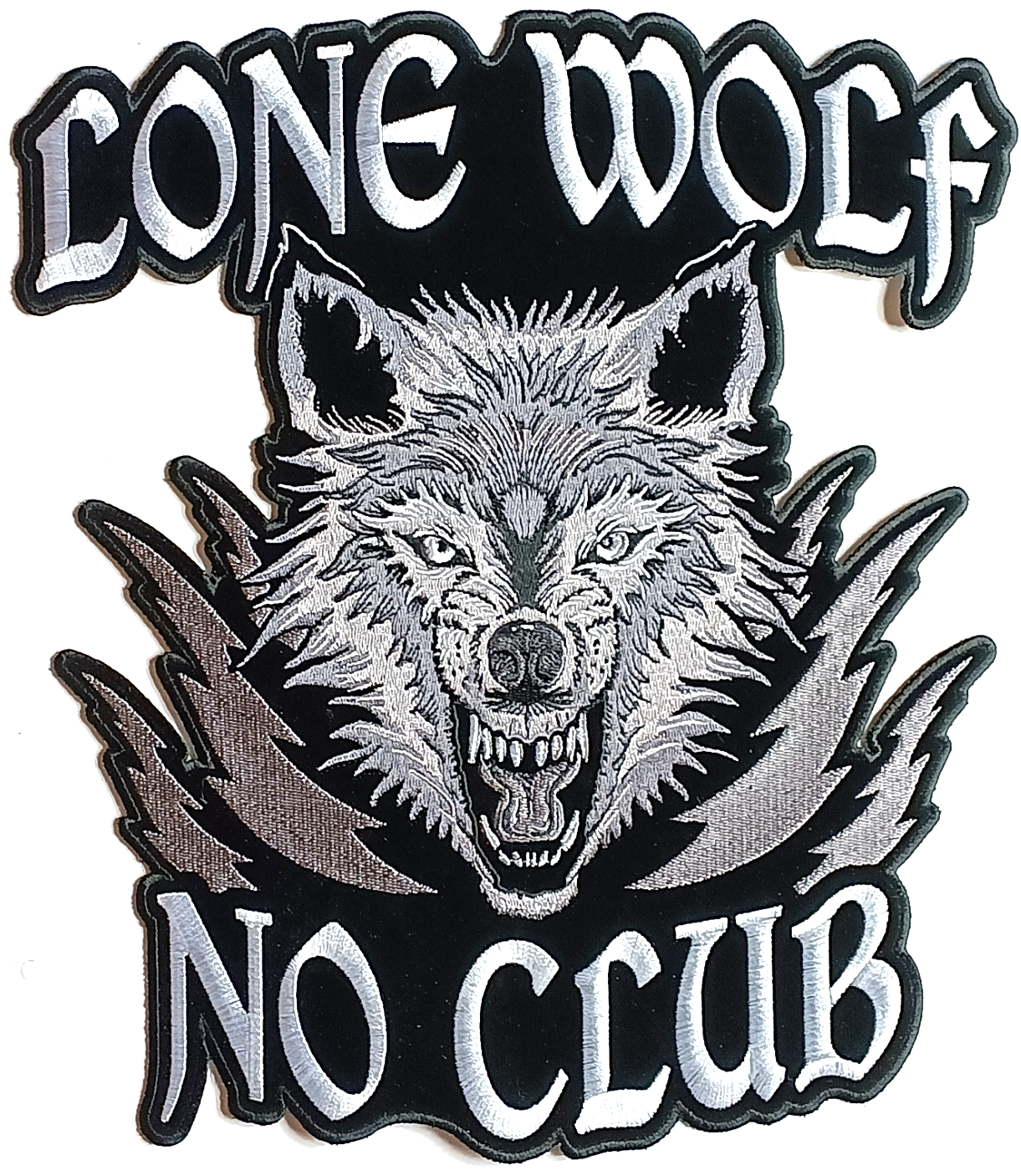 LONE WOLF RYGGMÄRKE 305x265mm