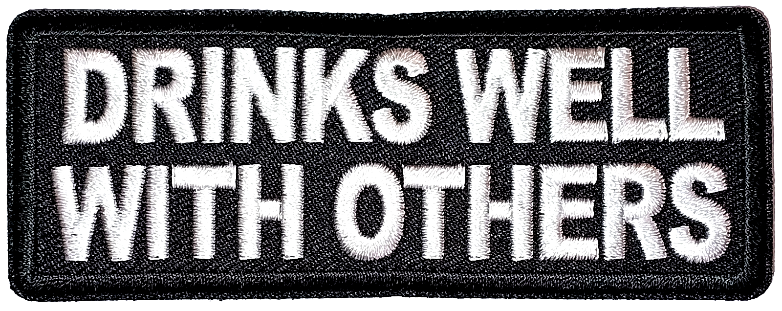 Dinks well with others Tygmärke Patch 102x40mm