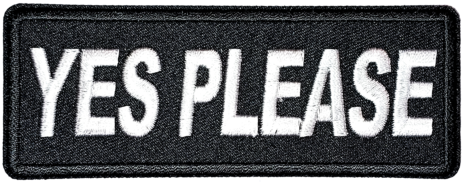 Yes Please Tygmärke Patch 102x40mm