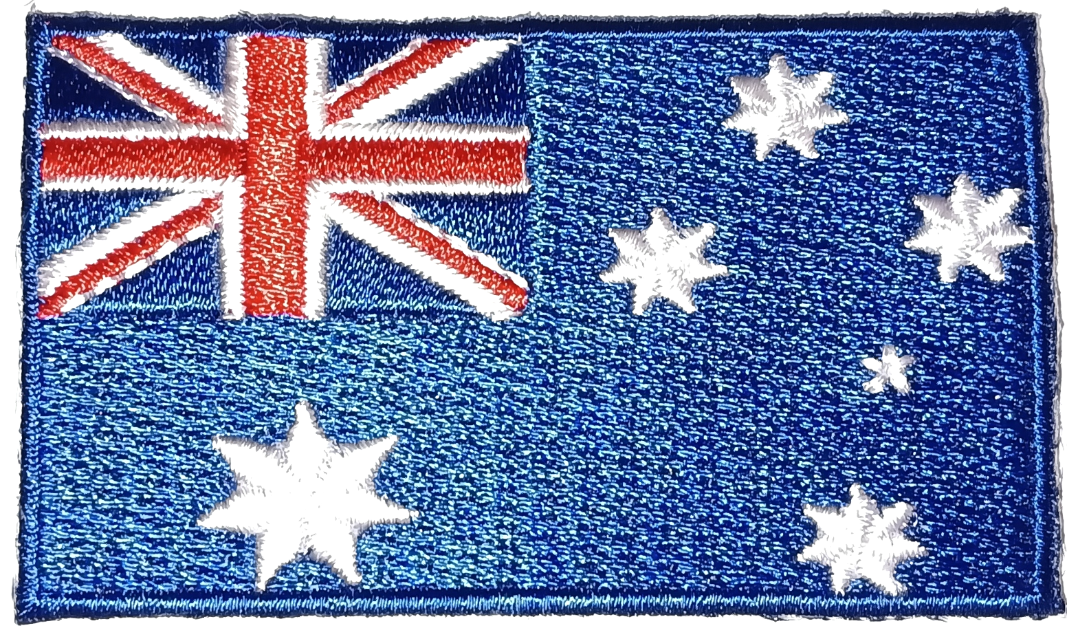 AUSTRALIEN TYGMÄRKE 65x38mm