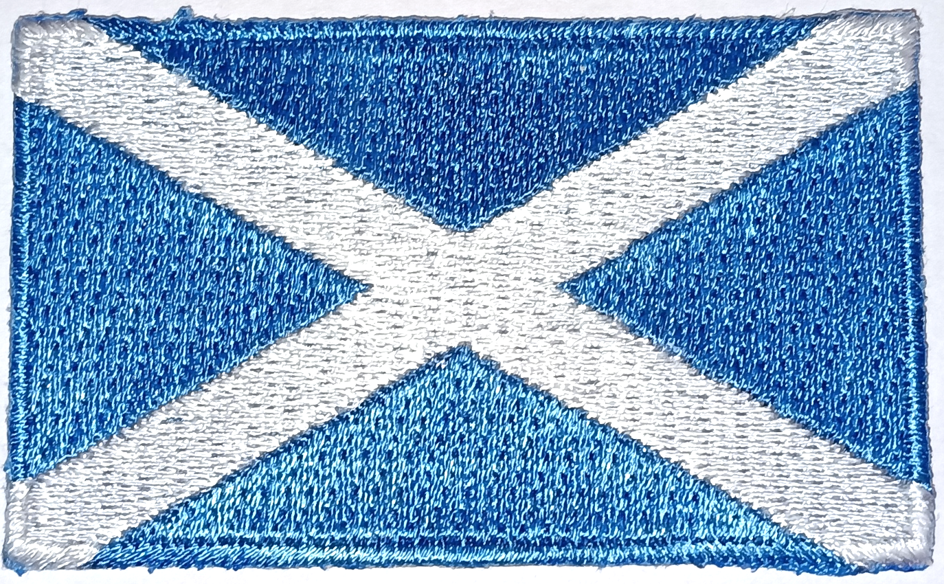 SKOTTLAND ST. ANDREWS TYGMÄRKE 65x38mm