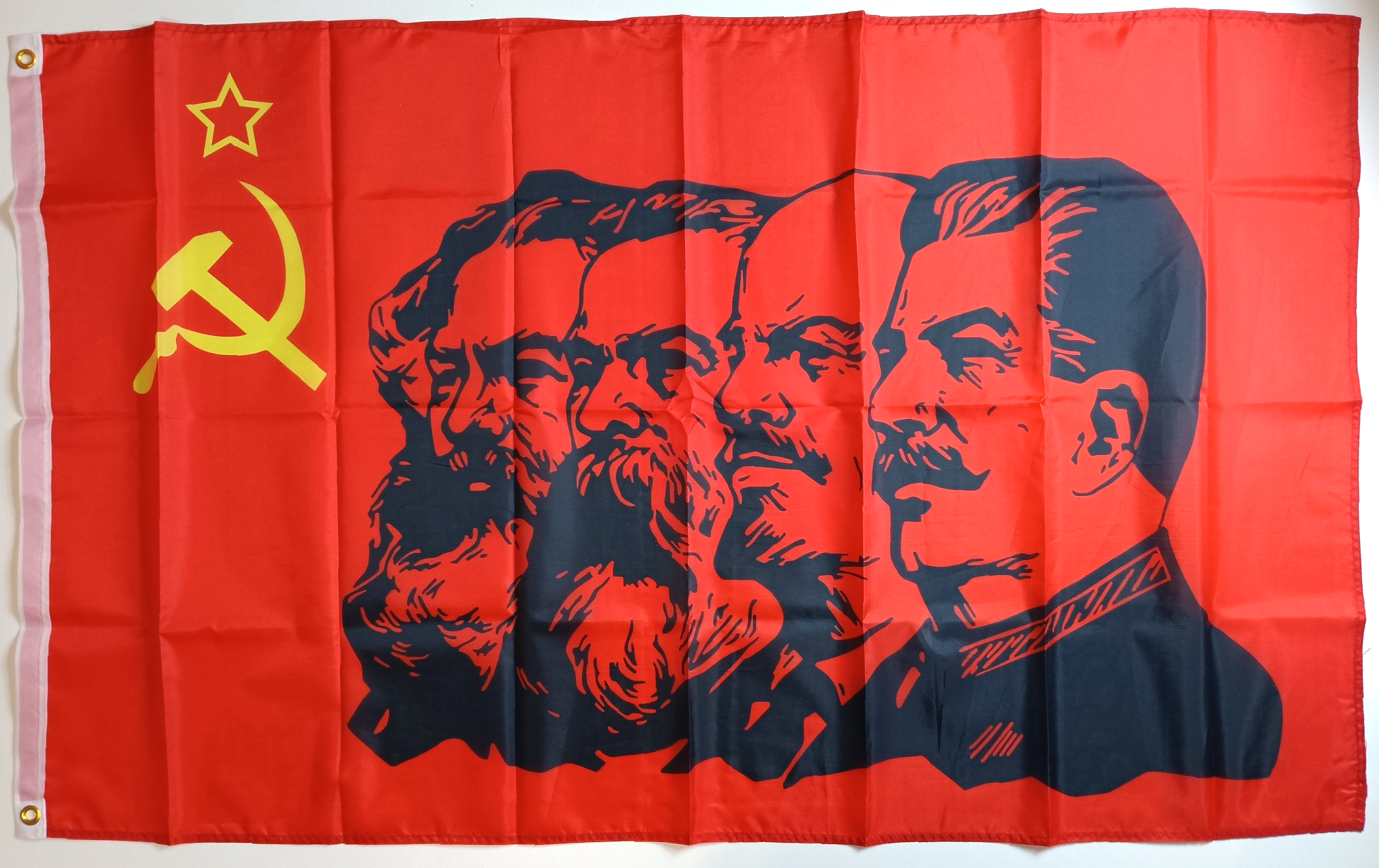 MARX - ENGELS - LENIN - STALIN FLAGGA 150X90CM
