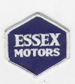 ESSEX MOTORS TYGMÄRKE 74x67mm