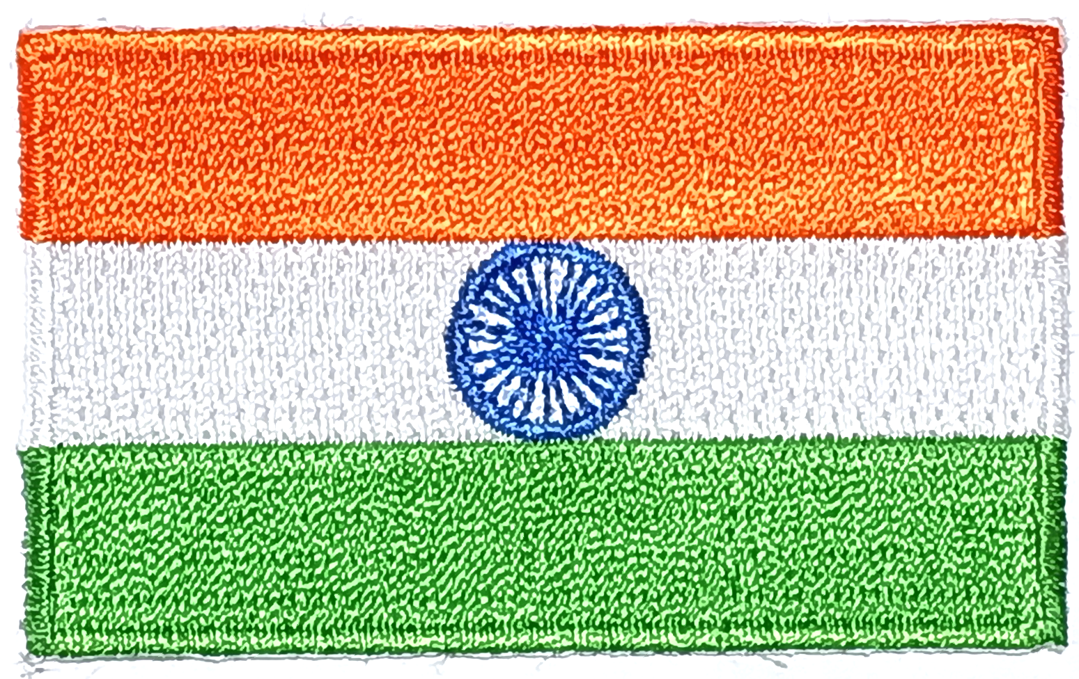 INDIEN TYGMÄRKE 65x38mm